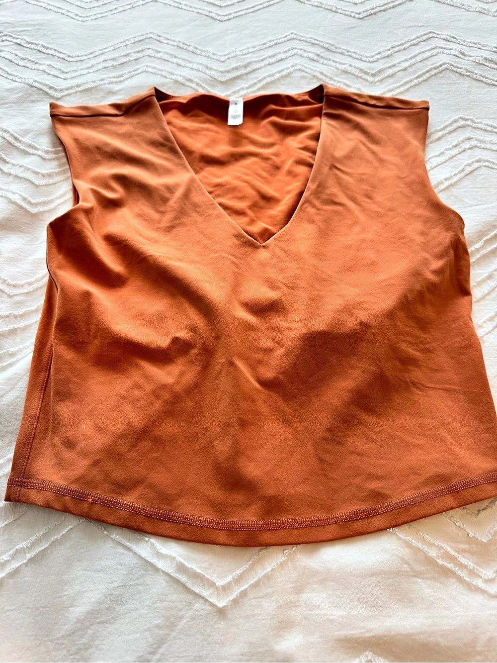 Athleta Foundation V-Neck Tank Top in Orange Color - Size Medium